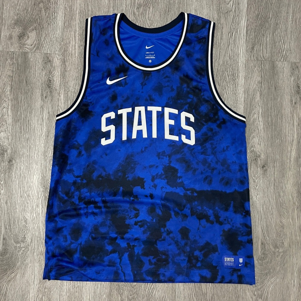 Nike Jersey Mens Large Blue USMNT Basketball USA Olympics World Cup Tank DN1134